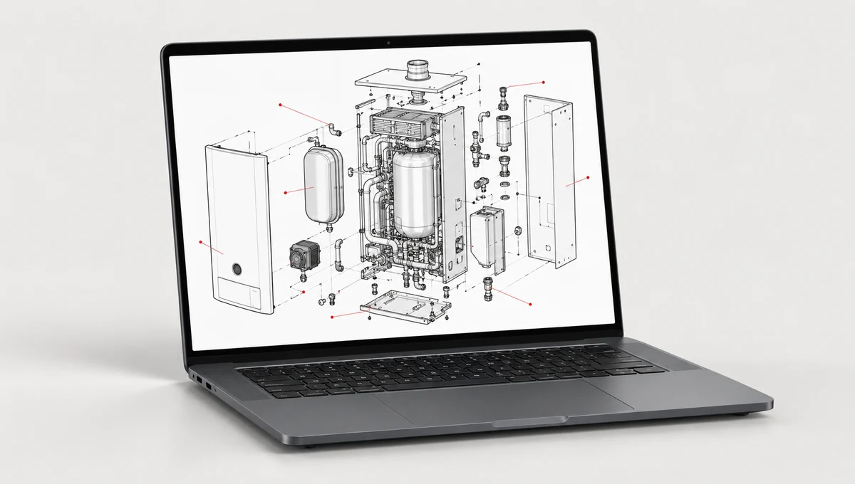 Laptop completo con esploso tecnico