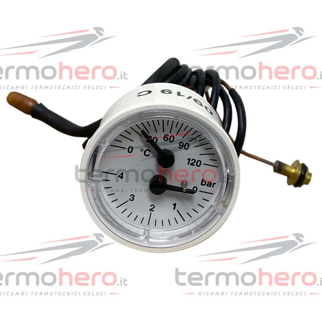 Savio Biasi BI1475108 - Termoidrometro Manotermometro Ã˜ 42 mm 0-120Â°C 0-4 Bar