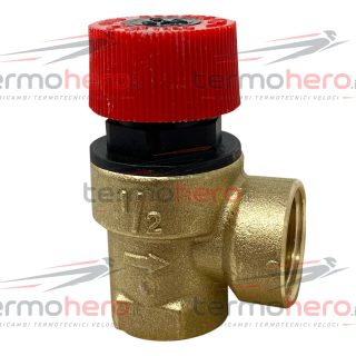 Valvola di Sicurezza 3 Bar per Caldaia con Attacchi 1/2" Femmina-Femmina