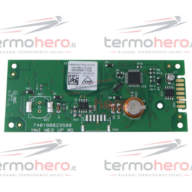 Ariston 65116282 - Scheda di Controllo HMI MED UP WG per Blu Eco Evo 50 V e 80 V