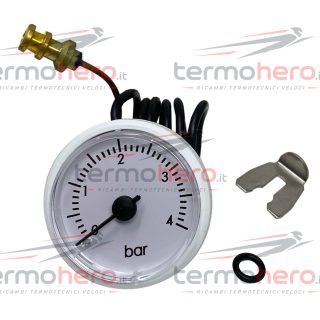 Manometro Chaffoteaux, codice 65104234, con scala di misura 0-4 Bar, compatibile con caldaie Alixia Green IN, Pigma Green IN e T