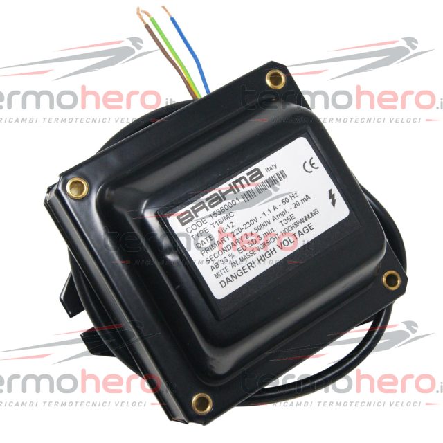 BRAHMA 15360001 - Trasformatore d'Accensione T16/M a 2 Poli