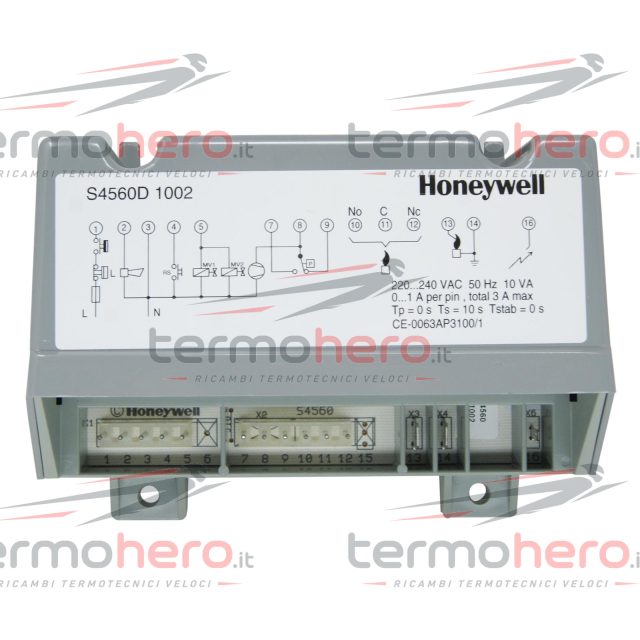 Honeywell S4560D1002 - Scheda Apparecchiatura TP 0 s TS 5 s Tstab 0 s