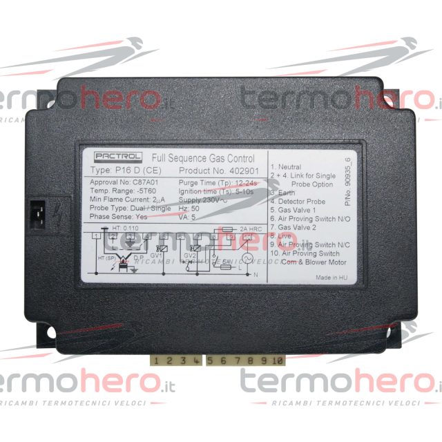 Pactrol P16D 402901 - Scheda Quadro Comando per Bruciatori