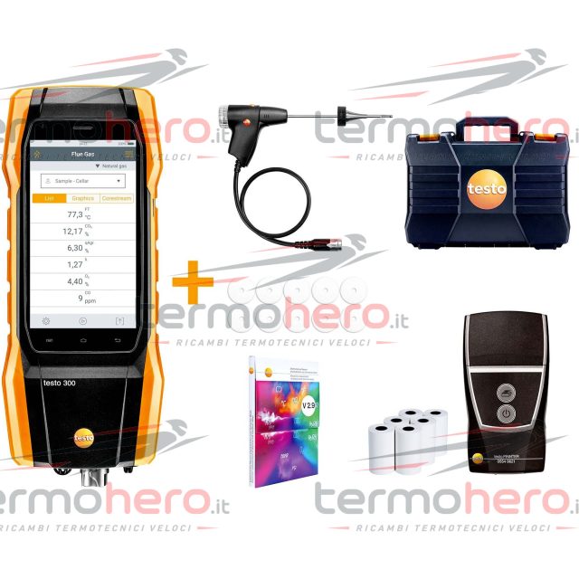 Testo 300 Longlife Kit 2 - Analizzatore di Combustione con Stampante