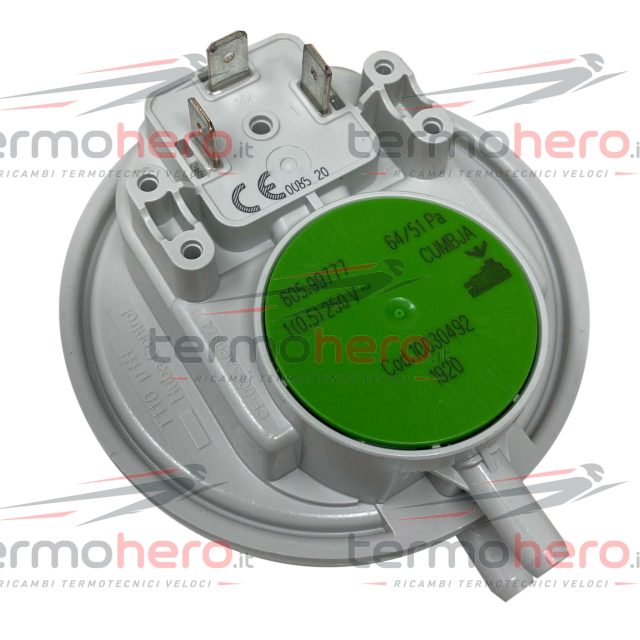 Pressostato aria fumi 64/51 Pa per Beretta Idrabalcony, Idrabagno e Paros HM R10030492