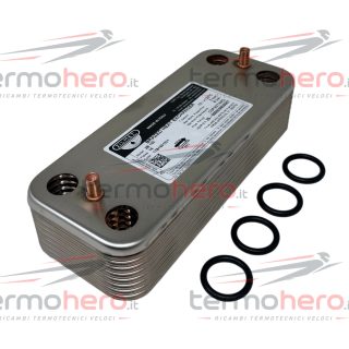 Scambiatore sanitario a 16 piastre per caldaie Unical Estral CTFS 24 e Inkal CTFS 24 95262095
