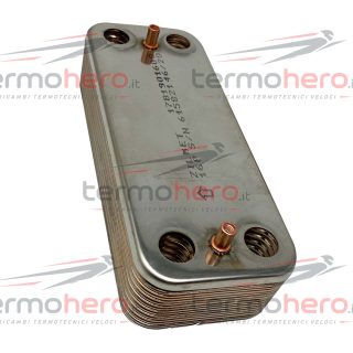 Scambiatore secondario a 16 piastre per caldaie Savio Biasi 28 kW BI1001102