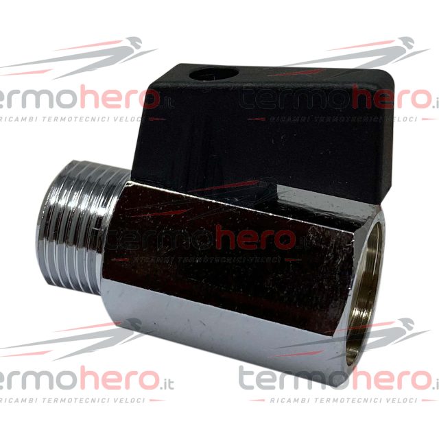 Valvola a sfera per carico impianto 3/8 maschio femmina lunghezza 38 mm