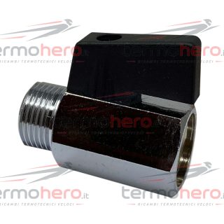 Valvola a sfera per carico impianto 3/8 maschio femmina lunghezza 38 mm