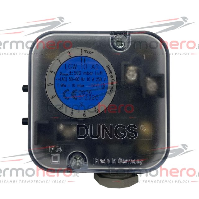 Riello 3007444 - Pressostato Aria Dungs LGW10 A2 per Bruciatore