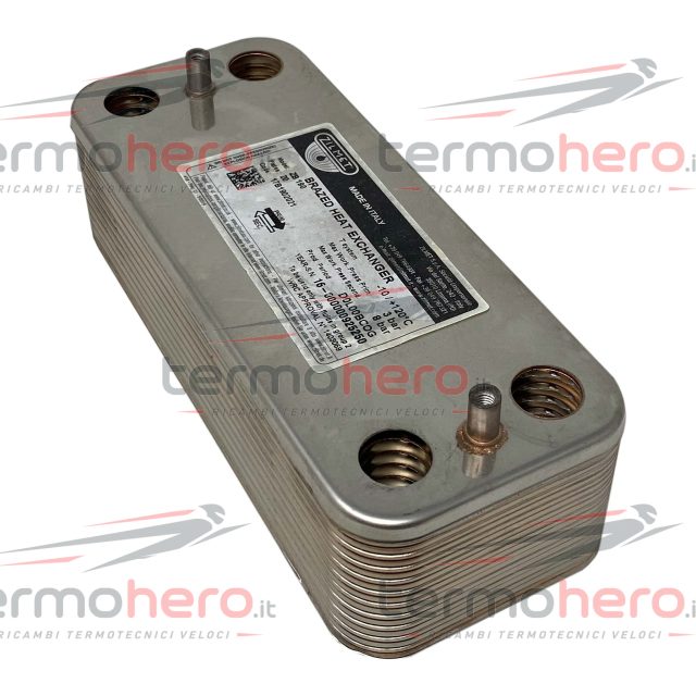 Scambiatore sanitario a 20 piastre per caldaie Unical Alkon 24 C e 28 C 95262096
