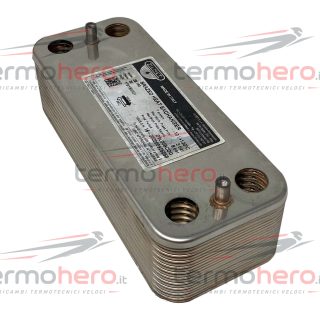 Scambiatore sanitario a 20 piastre per caldaie Unical Alkon 24 C e 28 C 95262096