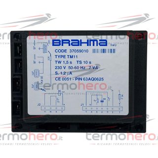 Scheda accensione quadro Brahma TM11 per caldaie e bruciatori Arca e Joannes 37059010