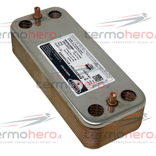 Scambiatore sanitario a 16 piastre per caldaie Savio Biasi M261, M263 e M291 BI1511106