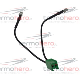 Connettore con Cavo Verde e Faston per Sonda Temperatura Caldaia