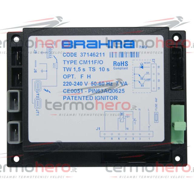 Scheda BRAHMA CM11F/O Immergas 37146211 per Eolo, Hercules, Nike, Victrix e Zeus